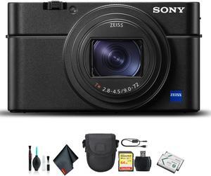 Sony Cyber-shot DSC-RX100 VI Camera DSCRX100M6/B With Soft Bag, Additional Battery, 64GB Memory Card, Card Reader , Plus Essential Accessories