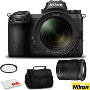 Nikon Z 7 Mirrorless FX-Format Digital Camera with 24-70mm Lens - Bundle with 72mm UV Filter and MORE - Intl Model