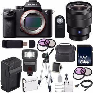 Sony Alpha a7S II a7S Mark II a7SII ILCE7SM2/B Mirrorless Digital Camera (International Model ) + Vario-Tessar T FE 16-35mm f/4 ZA Lens+ 49mm Filter Kit + 72mm Filter Kit 6AVE Bundle 43