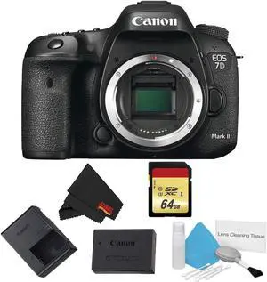 Canon EOS 7D Mark II DSLR Camera Body Only Basic Bundle (International Model)