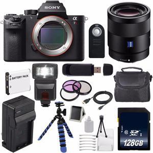 Sony Alpha a7R II Mirrorless Digital Camera (International Model ) + Sony Sonnar T FE 55mm f/1.8 ZA Lens + 49mm 3 Piece Filter Kit 6AVE Bundle 99