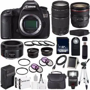 Canon EOS 5DS DSLR Camera (International Model) 0581C002 + EF 24-70mm f/4L IS USM Lens + Canon EF 75-300 III Bundle