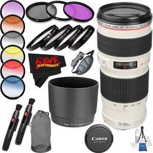 Canon EF 70-200mm f/4L USM Lens International Version (No Warranty) Professional Accessory Combo