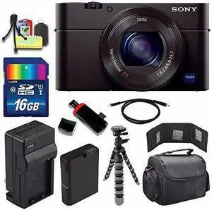 Sony Cyber-shot DSC-RX100M3 Digital Camera + Extra battery + Charger + 16 Bundle 1 - International Version (No Warranty)