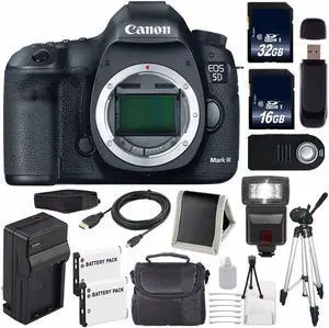 Canon EOD 5D III Digital Camera International Model + 32GB Card + 16GB Card Bundle