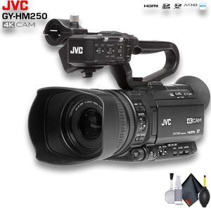 JVC GY-HM250 UHD 4K Streaming Camcorder with Built-in Lower-Thirds Graphics - Starter Bundle