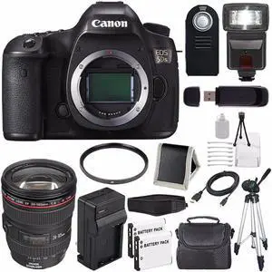 Canon EOS 5DS DSLR Camera (International Model) 0581C002 + Canon EF 24-105mm f/4L IS USM Lens + Bundle