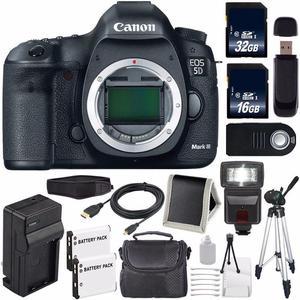Canon EOD 5D III Digital Camera International Model + LP-E6 Battery + 32GB Card + 16GB Card Bundle