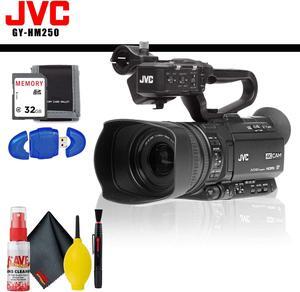 JVC UHD 4K Streaming Camcorder with Built-in Lower-Thirds Graphics + Memory Card Kit + Cleaning Kit