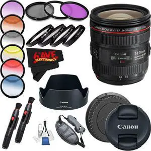Canon EF 24-70mm f/4L IS USM Lens International Version (No Warranty) Professional Accessory Combo