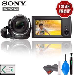 Sony HDR-CX405 HD Handycam with Cleaning Kit and Extended Warranty