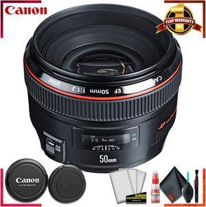 Canon EF 50mm f/1.2L USM Camera Lens (Intl Model) + Cleaning Kit
