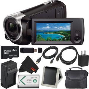 Sony HDR-CX405 HD Handycam HDRCX405/B + External Rapid Charger + 32GB microSDHC Card + Carrying Case + Memory Card Wallet + SD Card USB Reader + Mini HDMI Cable + MicroFiber Cloth Bundle