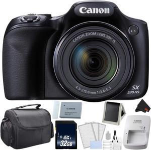 Canon PowerShot SX530 HS Digital Camera 50X Optical Zoom Bundle with 32GB Memory Card