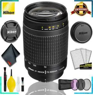 Nikon AF NIKKOR 70-300mm f.4-5.6G (Intl Model) + 3pcs UV Lens Filter Kit + Cleaning Kit