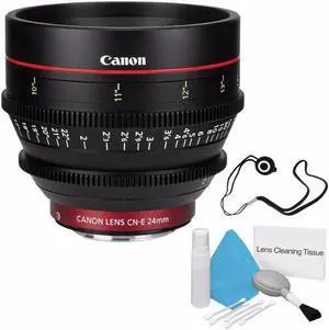 Canon CN-E 24mm T1.5 L F Cine Lens (International Model ) + Deluxe Cleaning Kit + Lens Cap Keeper 6AVE Bundle 2
