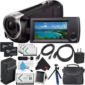 Sony HDR-CX405 HD Handycam HDRCX405/B + External Rapid Charger + 32GB microSDHC Card + 64GB microSDXC + Carrying Case + Deluxe Cleaning Kit + Memory Card Wallet + MicroFiber Cloth Bundle