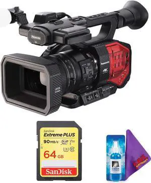 Panasonic AG-DVX200 4K Camcorder with Four Thirds Sensor and Integrated Zoom Lens + Pro Memory Card