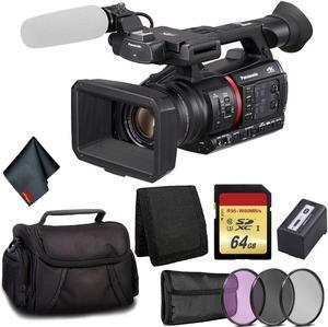 Panasonic 4K Camcorder - Bundle Kit with 64GB Memory Card + 3 Pc Filter Kit + Carrying Case and More