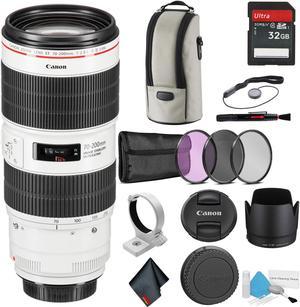 Canon EF 70-200mm f/2.8L IS III USM Telephoto Zoom Lens - Bundle with 32GB Memory Card - Intl Model