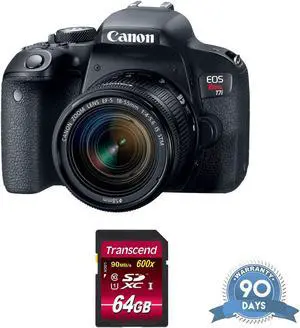Canon EOS Rebel T7i DSLR Camera with 18-55mm Lens - with Memory Card