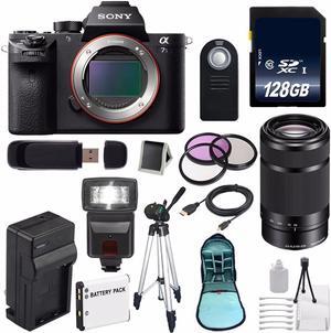 Sony Alpha a7S II a7S Mark II a7SII ILCE7SM2/B Mirrorless Digital Camera (International Model ) + Sony E 55-210mm f/4.5-6.3 OSS E-Mount Lens (Black) + 49mm Filter Kit 6AVE Bundle 114