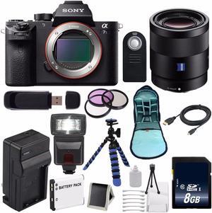 Sony Alpha a7S II a7S Mark II a7SII ILCE7SM2/B Mirrorless Digital Camera (International Model ) + Sony Sonnar T FE 55mm f/1.8 ZA Lens + 49mm Filter Kit 6AVE Bundle 85