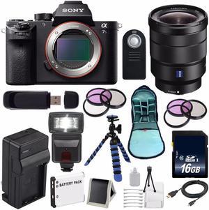 Sony Alpha a7S II a7S Mark II a7SII ILCE7SM2/B Mirrorless Digital Camera (International Model ) + Vario-Tessar T FE 16-35mm f/4 ZA Lens+ 49mm Filter Kit + 72mm Filter Kit 6AVE Bundle 26