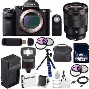 Sony Alpha a7S II a7S Mark II a7SII ILCE7SM2/B Mirrorless Digital Camera (International Model ) + Vario-Tessar T FE 16-35mm f/4 ZA Lens+ 49mm Filter Kit + 72mm Filter Kit 6AVE Bundle 36