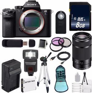 Sony Alpha a7S II a7S Mark II a7SII ILCE7SM2/B Mirrorless Digital Camera (International Model ) + Sony E 55-210mm f/4.5-6.3 OSS E-Mount Lens (Black) + 49mm Filter Kit 6AVE Bundle 110