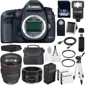 Canon EOD 5D III Digital Camera International Model + Canon EF 24-105mm f/4L IS USM Lens + Charger Bundle