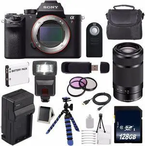Sony Alpha a7R II Mirrorless Digital Camera (International Model ) + Sony E 55-210mm f/4.5-6.3 OSS E-Mount Lens (Black) + 49mm 3 Piece Filter Kit 6AVE Bundle 119