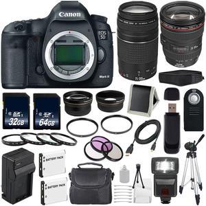 Canon EOD 5D III Digital Camera International Model  + Canon EF 24-105mm f/4L IS USM Lens + Canon EF 75-300 III+ LP-E6 Replacement Battery + 64GB SDXC Card Bundle