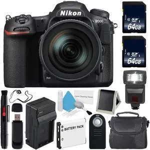 Nikon D500 DSLR Camera with 16-80mm Lens (International Model)  + Carrying Case + Universal Wireless Remote Shutter Release Bundle