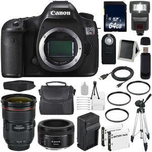 Canon EOS 5DS R DSLR Camera (International Model) 0582C002 + EF 50mm f/1.8 STM Lens + 64GB SDXC Card Bundle