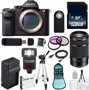 Sony Alpha a7R II Mirrorless Digital Camera (International Model ) + Sony E 55-210mm f/4.5-6.3 OSS E-Mount Lens (Black) + 49mm 3 Piece Filter Kit 6AVE Bundle 114