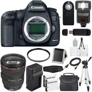 Canon EOD 5D III Digital Camera International Model + External Rapid Charger Bundle
