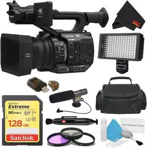 Panasonic AG-UX90 4K/HD Professional Camcorder Gold Bundle with Advanced Accessories