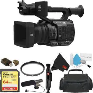 Panasonic AG-UX90 4K/HD Professional Camcorder Silver Bundle with Standard Accessories