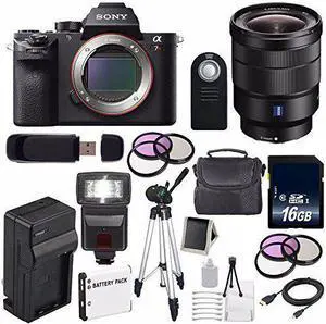 Sony Alpha a7R II Mirrorless Digital Camera (International Model ) + Sony Vario-Tessar T FE 16-35mm f/4 ZA OSS Lens + 49mm 3 Piece Filter Kit + 72mm 3 Piece Filter Kit 6AVE Bundle 41