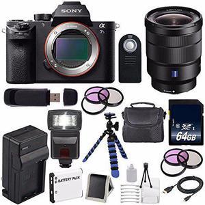 Sony Alpha a7S II a7S Mark II a7SII ILCE7SM2/B Mirrorless Digital Camera (International Model ) + Vario-Tessar T FE 16-35mm f/4 ZA Lens+ 49mm Filter Kit + 72mm Filter Kit 6AVE Bundle 38