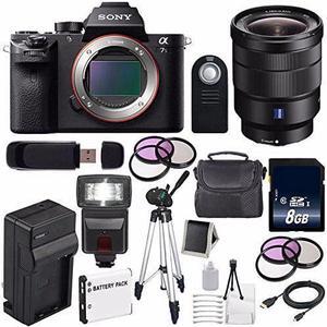 Sony Alpha a7S II a7S Mark II a7SII ILCE7SM2/B Mirrorless Digital Camera (International Model ) + Vario-Tessar T FE 16-35mm f/4 ZA Lens+ 49mm Filter Kit + 72mm Filter Kit 6AVE Bundle 40