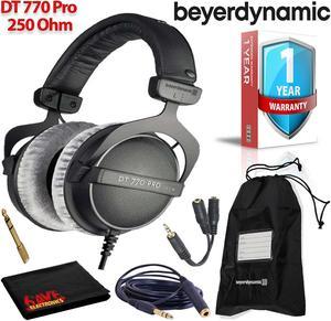 Beyerdynamic DT 770 Pro 250 Ohm Headphones with Splitter and 3-Year Warranty