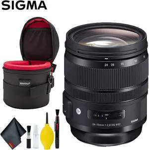 Sigma 24-70mm f/2.8 DG OS HSM Art Lens for Nikon F (Intl Model) Deluxe Kit