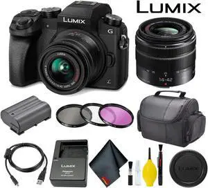 Panasonic Lumix DMC-G7 Mirrorless Micro Four Thirds Digital Camera with 14-42mm Lens Standard Bundle