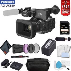 Panasonic 4K Premium Professional Camcorder Bundle with  2 Year Extended Warranty, Sony 128GB SDXC Memory Card + 3 Piece Filter Kit + More
