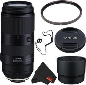 Tamron 100-400mm f/4.5-6.3 Di VC USD Lens for Nikon F AFA035N-700 (International Model) + 72mm UV Filter + Lens Cap Keeper + MicroFiber Cloth Bundle