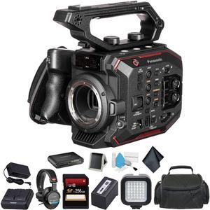 Panasonic AU-EVA1 Compact 5.7K Super 35mm Handheld Cinema Camera Body - Bundle with 256GB Memory Card + USB Card Reader + Carrying Case - Intl Model