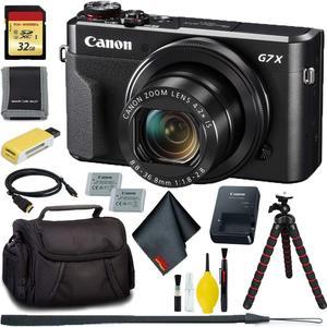Canon PowerShot G7 X Mark II Digital Camera  32GB Memory  Extra Battery Bundle