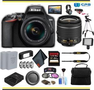 Nikon D3500 DSLR Camera with 18-55mm Lens Professional Bundle W/ Bag, Extra Battery, LED Light, Mic, Filters, Tripod, Monitor and More
